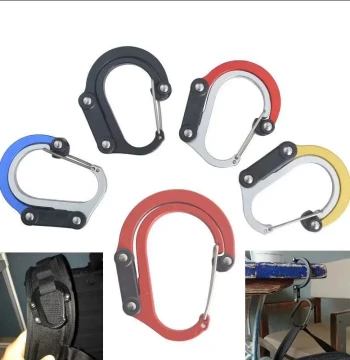 New Aluminum Alloy Carabiner - Versatile D-Shape Quick Clip for Outdoor Camping and Backpacking