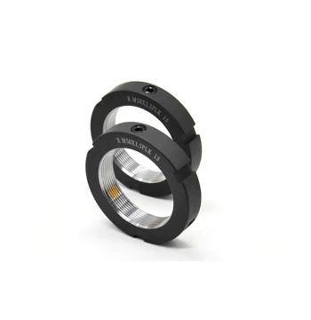 Left-Hand Reverse Thread R-Type Locking Nut, Anti-Loosening Round Nut for CNC Machine Tool Lead Screws M8-M35