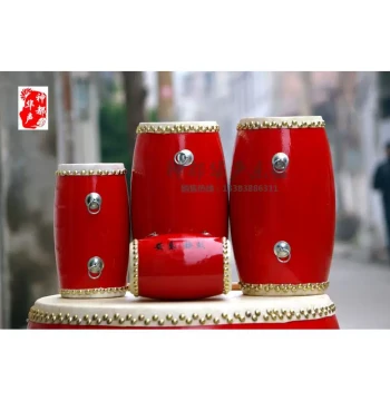 Waist Drum - 14cm/15cm Adult Size, Wood Body with Top-Grade Buffalo Leather Head for Professional Yangge Dance