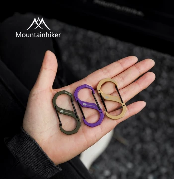 Shanzhike External Carabiner Double-Head Three-Pack Climbing Buckle Backpack Keychain Outdoor Climbing Buckle Anti-Theft Camping