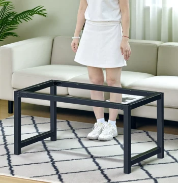Coffee Table Leg Frame - Low Table Stand (60cm/50cm Height), Base Support for Coffee Tables