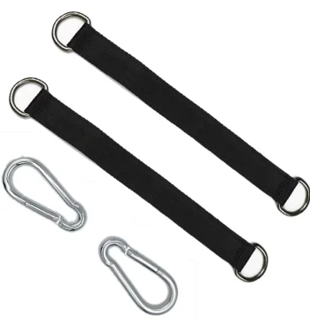 Swing Connector Hook Single Bar Extension with Spring Hook Outdoor Mountaineering Rock Climbing Carabiner Multi-Function Connecting Strap for Courtyard