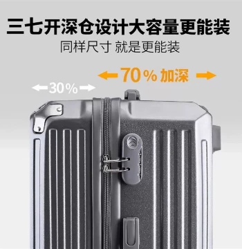 Multi-Function Suitcase for Women and Children, 37% Extra Large Capacity 28-inch Password Lock Luggage, Thickened Travel Box for Students and Men