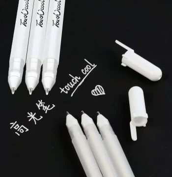 10 Pieces/Set 0.8mm Oil White Art Marker Pen Large Capacity