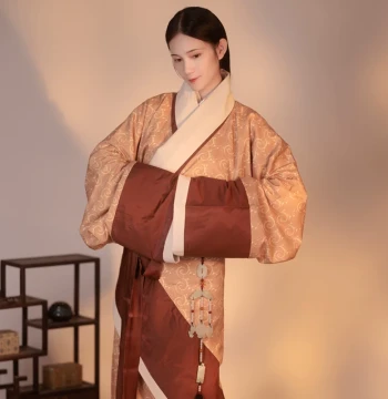 Hanfu Robe Double-wrap Autumn/Winter Custom Qin & Han Dynasty Inspired