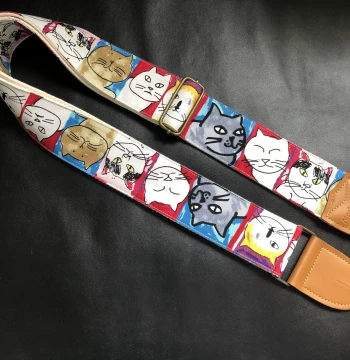 Original Punk Style Cat FUNKY CAT Universal Guitar Strap Electric Bass Strap GUITAR STRAP