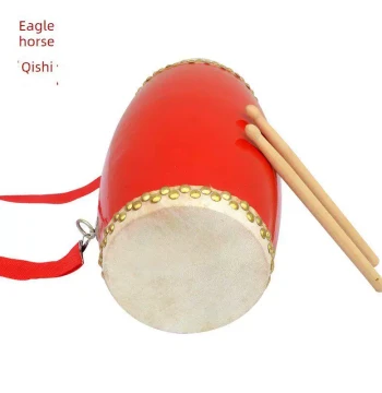 Ma's Legend 15cm Cowhide Waist Drum with Wooden Body for Adult Yangge Dance and Ansai Waist Drum Performance