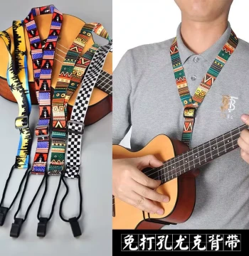 Wholesale Ukulele Strap No Drilling Required for Kids and Adults Ukulele Shoulder Strap Small Guitar Strap Crossbody Neck Hang