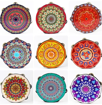 Tambourine Dance Prop, Xinjiang Uyghur Hand Drum, Kindergarten Hand Clap Drum Instrument, Dunhuang Flying Apsaras Drum for Exams