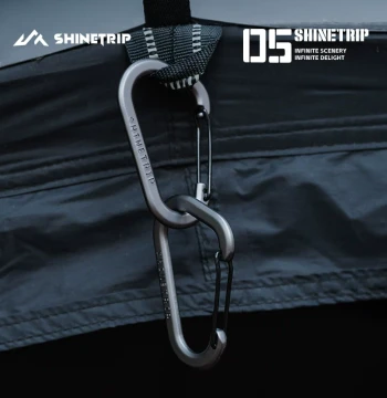 Shanqu Outdoor Aluminum Alloy D-Carabiner Quick Clip for Lanterns, Backpacks, Camping, and Hiking - Large Size