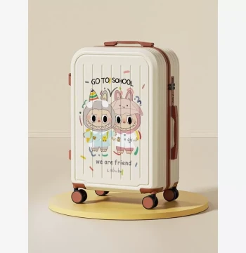 New Kids' Luggage - 20" Small Travel Suitcase with Large Capacity, Sit-On Design, Password Lock & Trolley Handle for Boys & Girls
