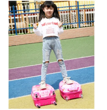 Kids Trolley Case Cute Cartoon Luggage 16 Inch 18 Inch Custom Four-Wheel Trailer Travel Y Boys Girls School