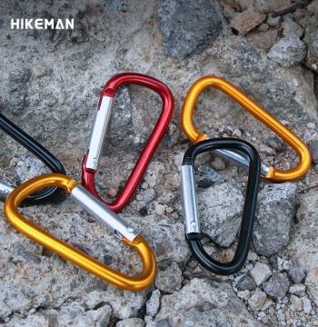 Hikeman Aluminum Alloy Carabiner, Multi-Functional Outdoor Hook for Backpacks, Water Bottles, and Gear Organization