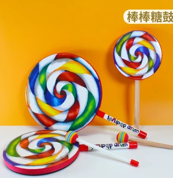 Kindergarten Early Education Lollipop Drum Children's Hand Drum Clap Drum Percussion Performance Music Class Teaching Material Orff Instrument