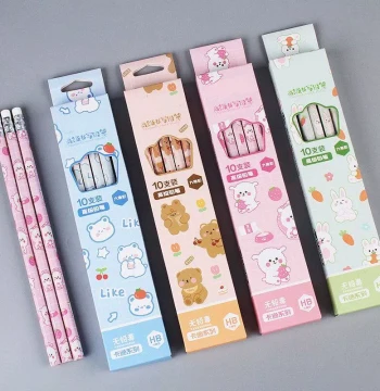 10Pcs Graphite Pencil Set Korean Kawaii Stationery Pencils f