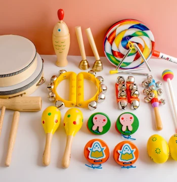 Early Education Children's Toy Drum Orff Percussion Instruments Wood Maracas Tambourine Shaker Claves Triangle Wooden Fish Toys