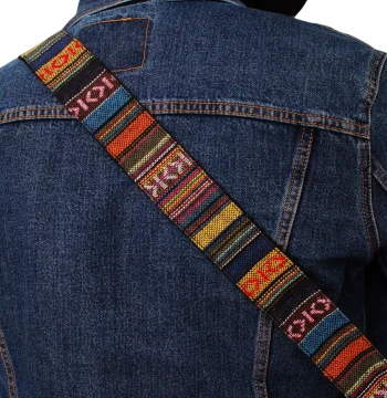 GIGFORU Original Folk Guitar Strap with Extra-Wide Universal COUNTRY STYLE Shoulder Strap