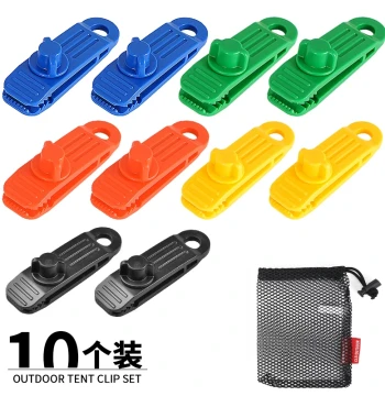Upgraded Outdoor Tent Clip for Canopy Tents, Windproof Fixing Clamp, Guy Rope Buckle, Multi-Function Plastic Shark Clip