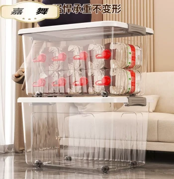Transparent Storage Box - Household Clothes Storage Container, Toy Organizer Bin, Large-Capacity Sorting Box