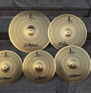 Gold Silent Cymbal with Holes - Encrypted Design for Drum Kits, Jazz Drums, and Home Use to Prevent Noise Disturbance