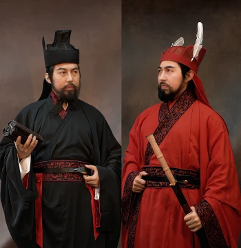 Han Dynasty Military Official Court Robe with Straight Cut