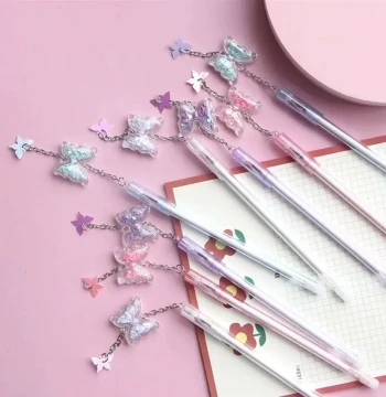 Butterfly Pendant Neutral Gel Pens Kawaii Writing Smoothly Q