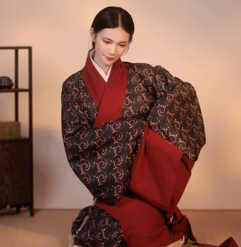 Qin-Han Style Hanfu Double-Wrapped Restored Robe Spring/Summer