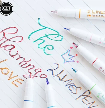 Double Line Marker Pen 3D Art Comics Diy Student Bicolor Dia