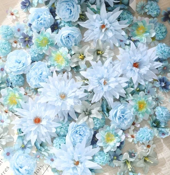 Ruikun Artificial Flower Arrangement Mix, Artificial Flower Material Kit, Silk Flowers, Fake Flowers for DIY Handmade Wreaths and Headpieces
