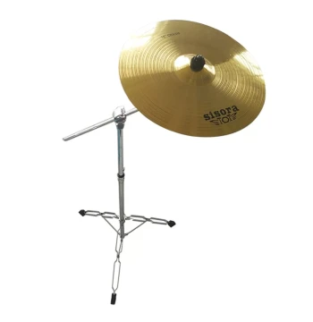 18-inch Cymbal Set with Crash, Ride, and Hi-Hat Stands - Drum Kit Accessories