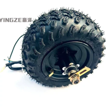 DIY Electric Motorcycle Harley Scooter Parts - 10X6.00-6 Inch Off-Road Tire with Brushless Motor Hub