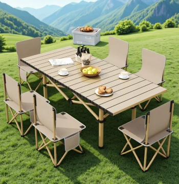 Ultra-Light Portable Folding Table Outdoor Camping Table and Chair Set Complete Picnic BBQ Night Market Egg Roll Table Small Table