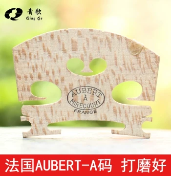 French AUBERT Violin Bridge Code A for 4/4 Size - Premium European Maple, Professionally Sanded