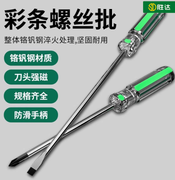 SENDA Colorful Screwdriver Set: Transparent Plastic Handle with Magnetic Bits for Slotted and Phillips Screws, Strong Magnetism