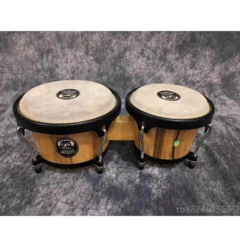 Authentic GA Model NA New Ghana Bongo Bon-go Bongos Drum Sheepskin Cow Orff Instrument for Children