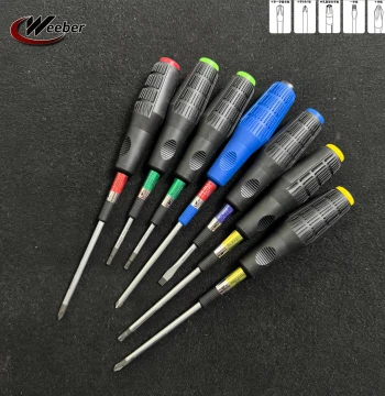 Weeber Japan Screwdriver with Anti-Slip Rubber Handle – Imported 4-inch and 6-inch Phillips and Flathead Screwdrivers