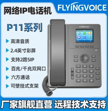 FLYINGVOICE IP Phone P10 - Network SIP Phone for Intranet Communication, Dual-Band WiFi Wireless P10W, Dual LAN Port, Dedicated IPPBX Phone P11