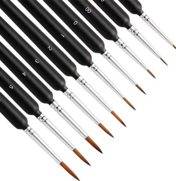 11pcs/Set Thin Hook Fine Detail Paint Brushes Nylon Hair Sof