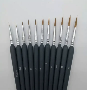 11pcs/Set Thin Hook Fine Detail Paint Brushes Nylon Hair Sof