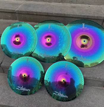 Silent Cymbal Set, Colorful Mirror Finish, Single Piece Available, Home Practice Cymbals for Noise Reduction