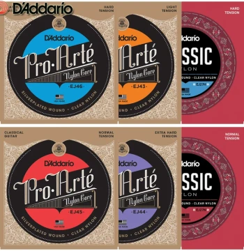 D'Addario USA Standard EJ45 High Tension EJ46 43 EXP XTC45 27N Classical Guitar Strings