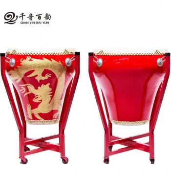 16-inch & 18-inch Cowhide Drum, Flower Pot Drum, Blue-and-White Porcelain Drum, Wooden Water Drum, Dragon Drum - Painted Display Prop Drum