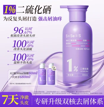 Anti-Dandruff Shampoo with Selenium Sulfide for Oil Control and Itch Relief