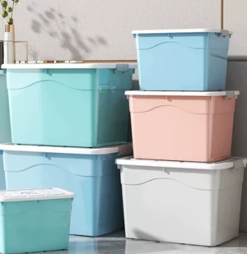 Plastic Storage Box for Home Clothes Thickened Large Capacity Turnover Crate Organizer Box Storage Container
