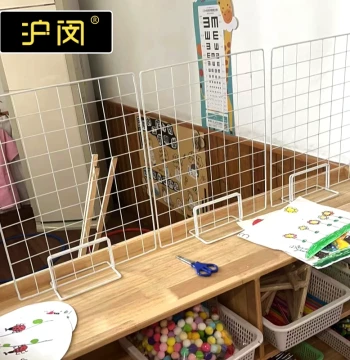 Grid Display Rack Kindergarten Art Area Work Display Rack Wire Mesh Shelf Desktop Ornament Hanging Rack