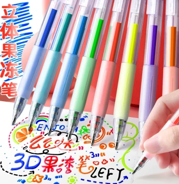 New Dopamine Style 3D Jelly Pens Colorful Highlighters for Kids and Students Painting Graffiti Bubble Pens Quick-Drying