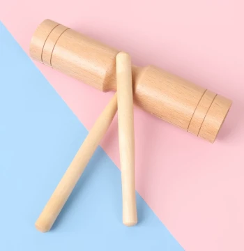 Kindergarten Large Double-Tone Tube, Orff Percussion Instrument, Smooth Finish, Early Education Toy