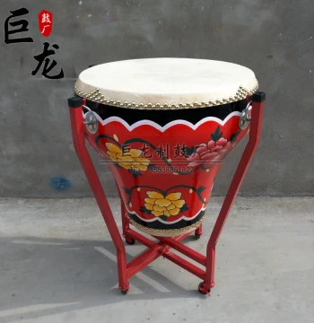 16-inch and 18-inch Painted Flower Pot Drums, Cowhide Big Drums, Performance Drums, Tang Drums, Drum Stools, Korean Drums, Factory Direct Sales