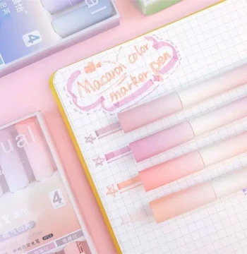 4pcs/Box Highlighter Pen Kawaii Markers Multifunctional Colo