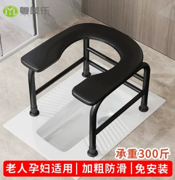 Portable Commode Chair for Elderly and Pregnant Women, Home Simple Mobile Toilet Frame Converter to Seat Stool